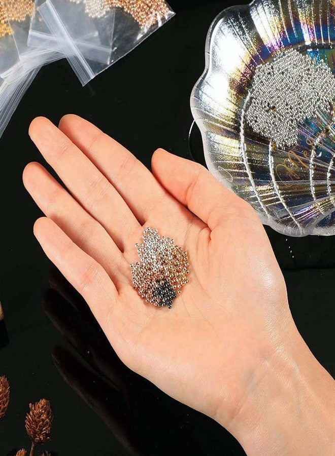 دي آي واي كرافتس مجموعة خرز فاصل معدني فضي باهت، 150 غرام، خرز دائري مطلي بالمعدن، خرز صغير ناعم قابل للثني، لصنع الأساور والمجوهرات، مشبك طرفي، فاصل (150 غرام، فضي باهت) - Image 5